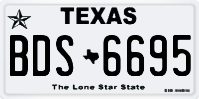 TX license plate BDS6695