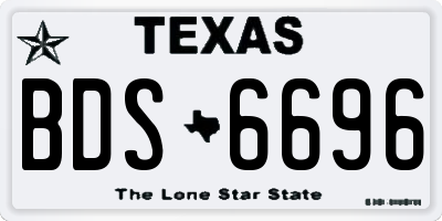 TX license plate BDS6696