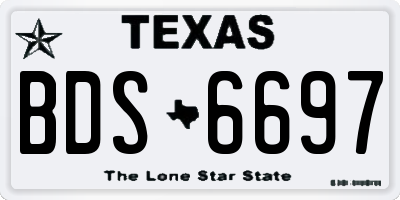 TX license plate BDS6697