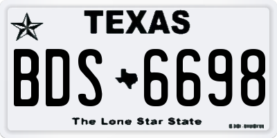 TX license plate BDS6698