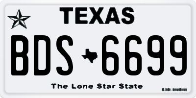 TX license plate BDS6699