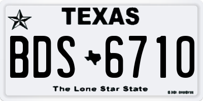 TX license plate BDS6710