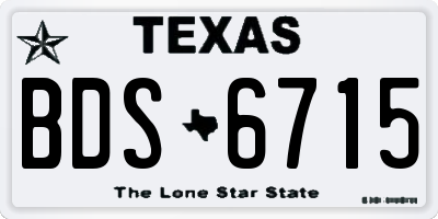 TX license plate BDS6715
