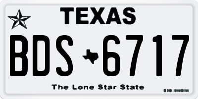 TX license plate BDS6717