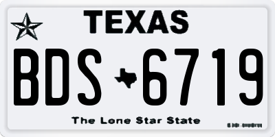 TX license plate BDS6719