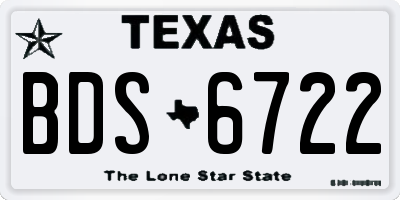 TX license plate BDS6722