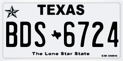 TX license plate BDS6724