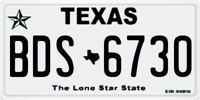 TX license plate BDS6730