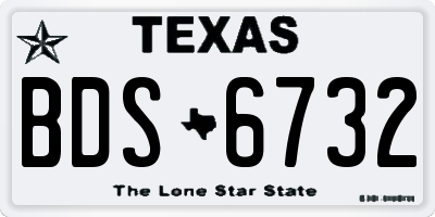 TX license plate BDS6732
