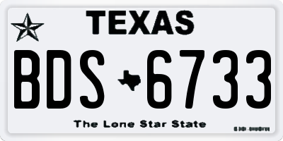 TX license plate BDS6733