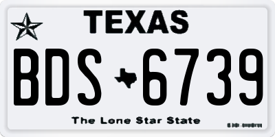 TX license plate BDS6739