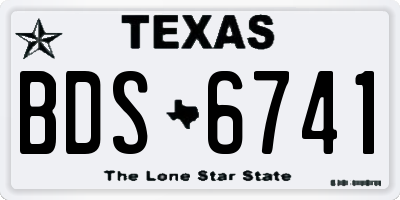 TX license plate BDS6741