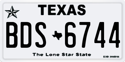 TX license plate BDS6744