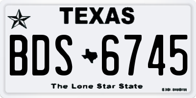 TX license plate BDS6745