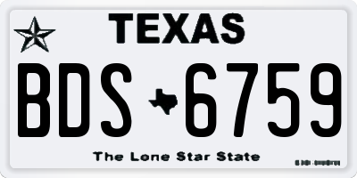 TX license plate BDS6759