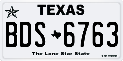 TX license plate BDS6763