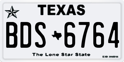 TX license plate BDS6764