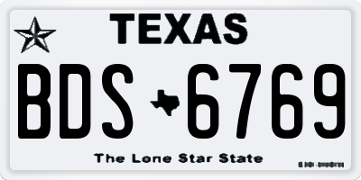 TX license plate BDS6769