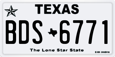 TX license plate BDS6771