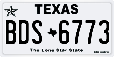 TX license plate BDS6773