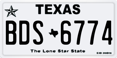 TX license plate BDS6774