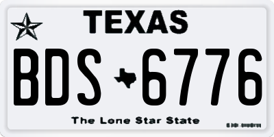 TX license plate BDS6776