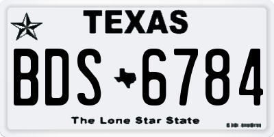 TX license plate BDS6784