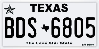 TX license plate BDS6805