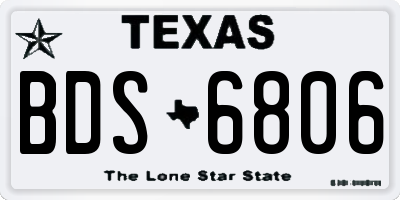 TX license plate BDS6806