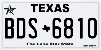 TX license plate BDS6810