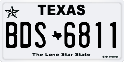 TX license plate BDS6811