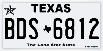 TX license plate BDS6812