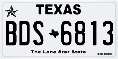 TX license plate BDS6813
