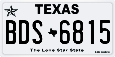 TX license plate BDS6815