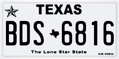 TX license plate BDS6816