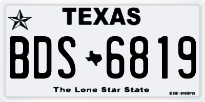 TX license plate BDS6819