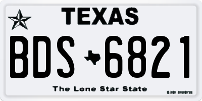 TX license plate BDS6821