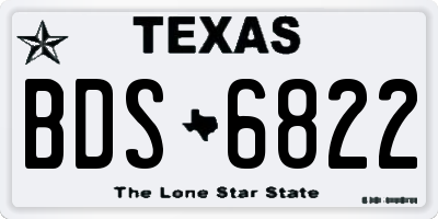 TX license plate BDS6822