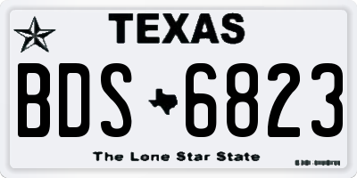 TX license plate BDS6823