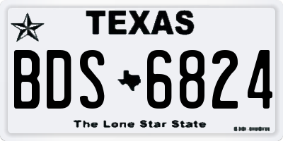 TX license plate BDS6824