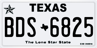 TX license plate BDS6825