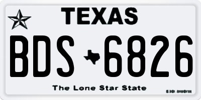 TX license plate BDS6826