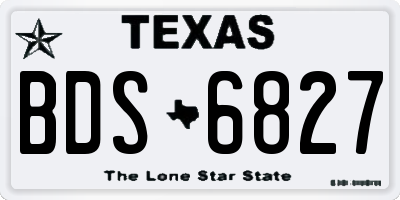 TX license plate BDS6827