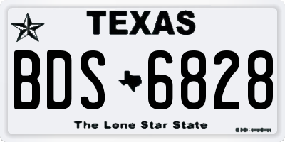 TX license plate BDS6828
