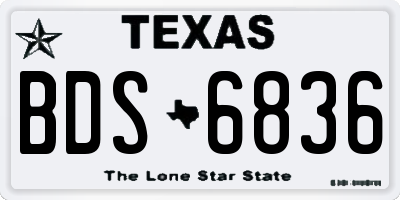 TX license plate BDS6836