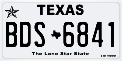 TX license plate BDS6841