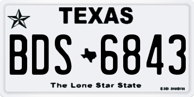 TX license plate BDS6843