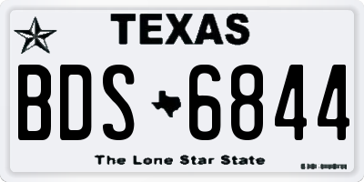 TX license plate BDS6844