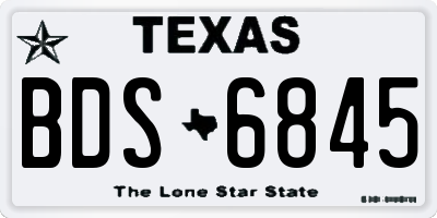 TX license plate BDS6845