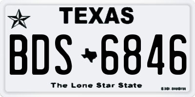TX license plate BDS6846